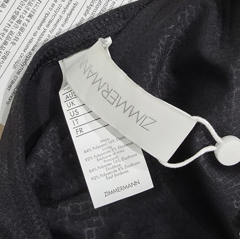 NWT Zimmermann Separates Sculpt Skinny Pant Bikini Bottoms Black Snake Texture 8 - Picture 7 of 7